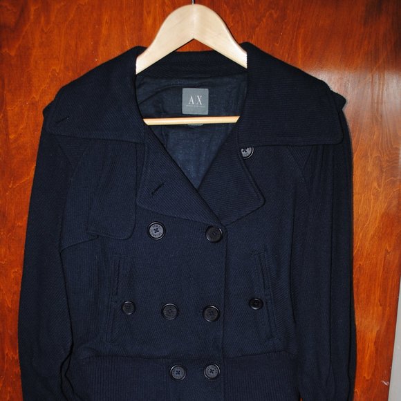 Women's Armani Exchange PeaCoat - Picture 1 of 3